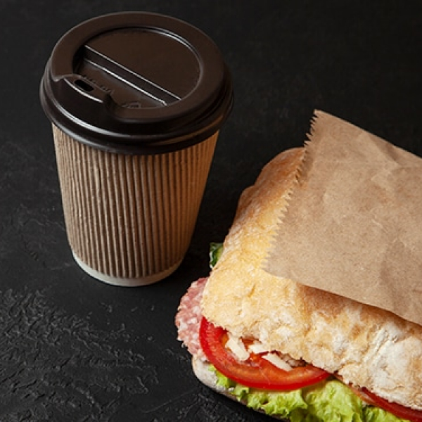 coffee and sandwich